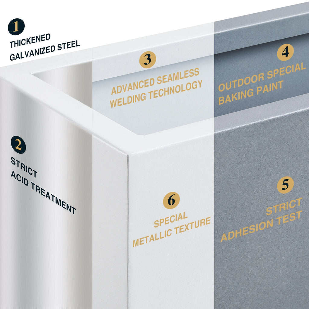 White Metal Planter Box Z607694