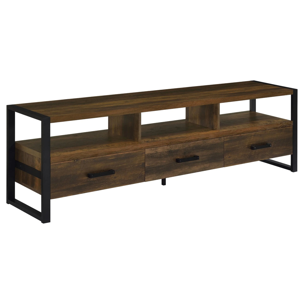 3-Drawer Farmhouse Wood TV Stand U7950
