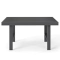 Aluminum Rectangle Metal Outdoor Coffee Table Black F76959