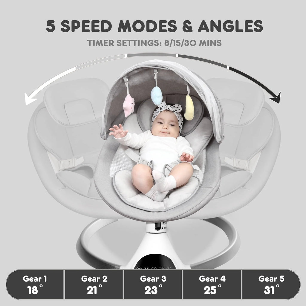 Pink Electric Baby Swing Q9932