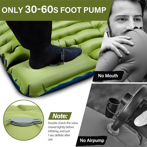 Ultralight Inflatable Camping Sleeping Pad with Pillow S648