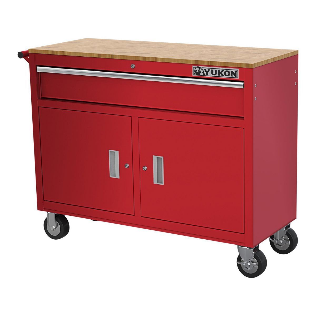 46 in. Mobile Workbench with Solid Wood Top T332