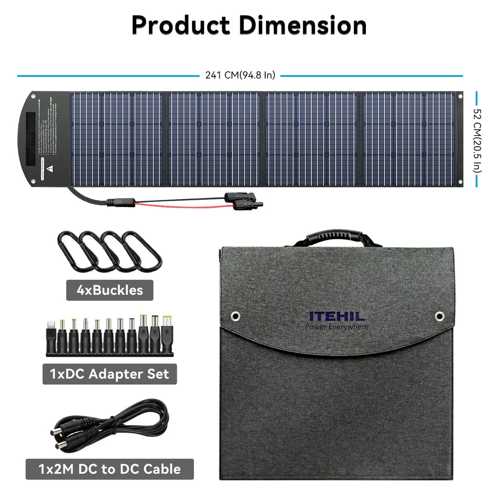 160 Watt Foldable Monocrystalline Waterproof Solar Panel S52372