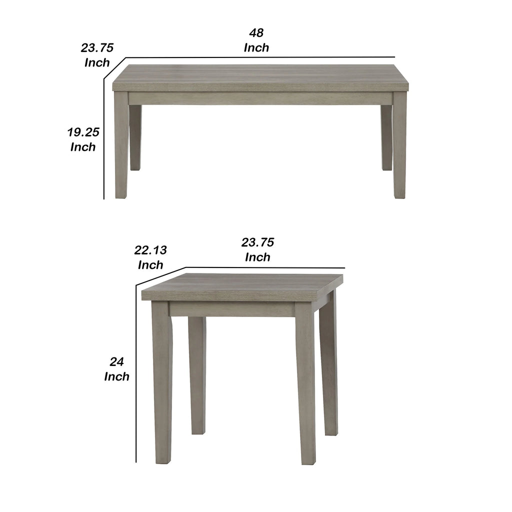 3 Piece Solid Wood Coffee Table Set A7880