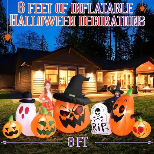 8FT Halloween Inflatable Decorations with LED Lights D766397