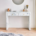 Tempered Glass Marble Texture Vanity Table H524362