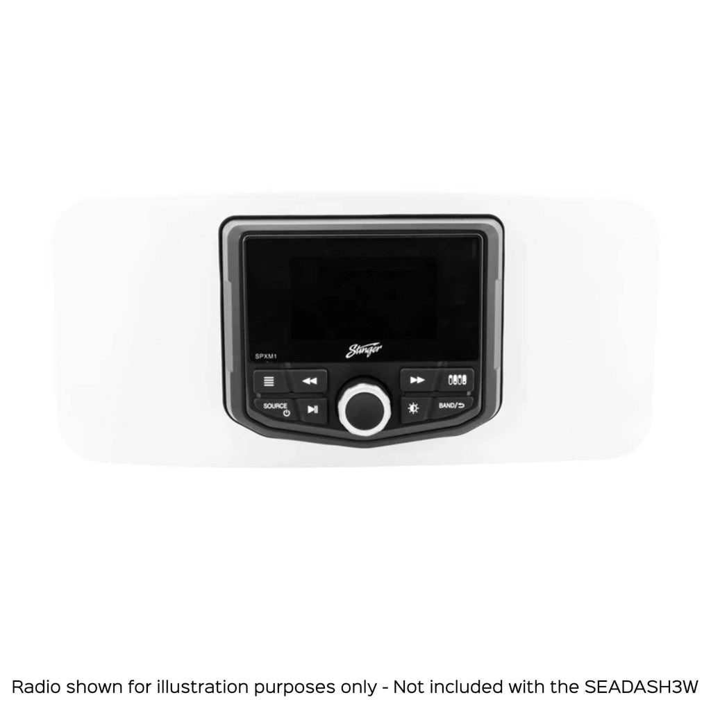 Waterproof Marine Radio Dash Kit - White B389774