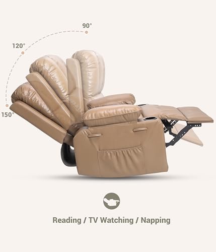 Oversized Grey Recliner Chair with Heat and Massage T2981