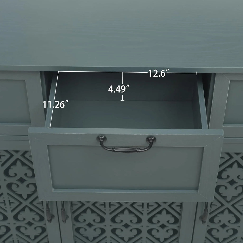 Solid Wood Sideboard Buffet Cabinet with 3 Doors 3 Drawers C2161