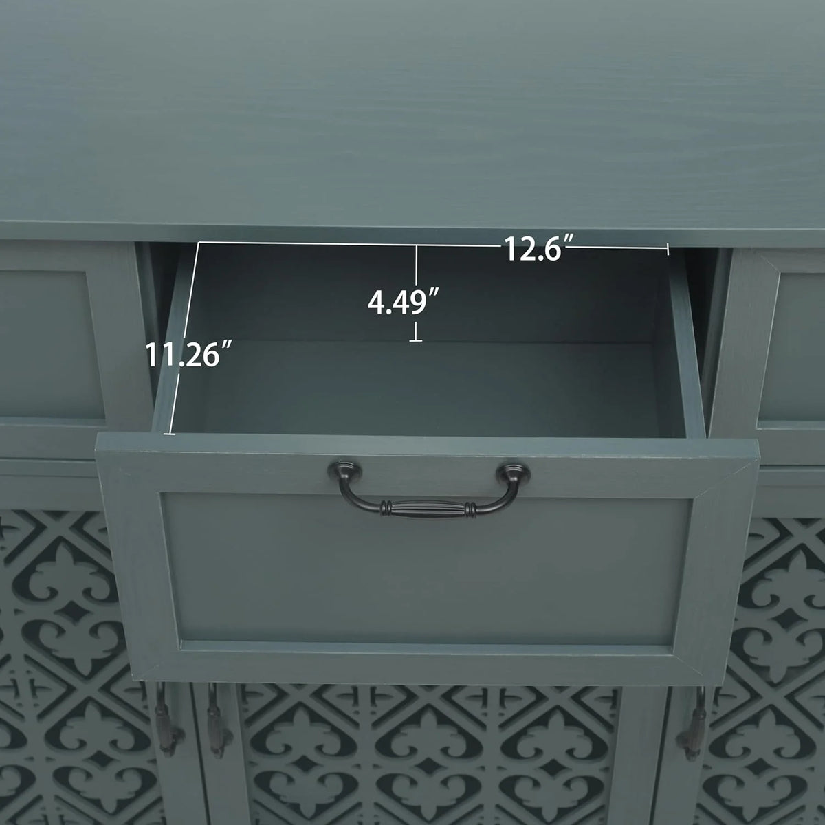 Solid Wood Sideboard Buffet Cabinet with 3 Doors 3 Drawers C2161