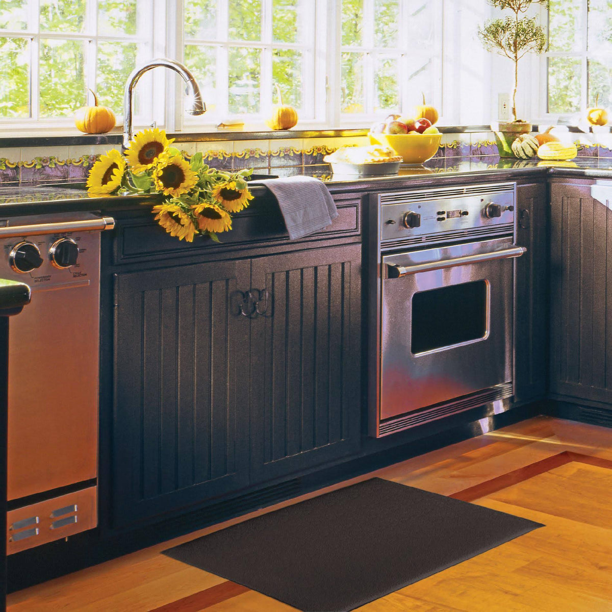 Black Kitchen Mat 20 x 48 Inches M82742
