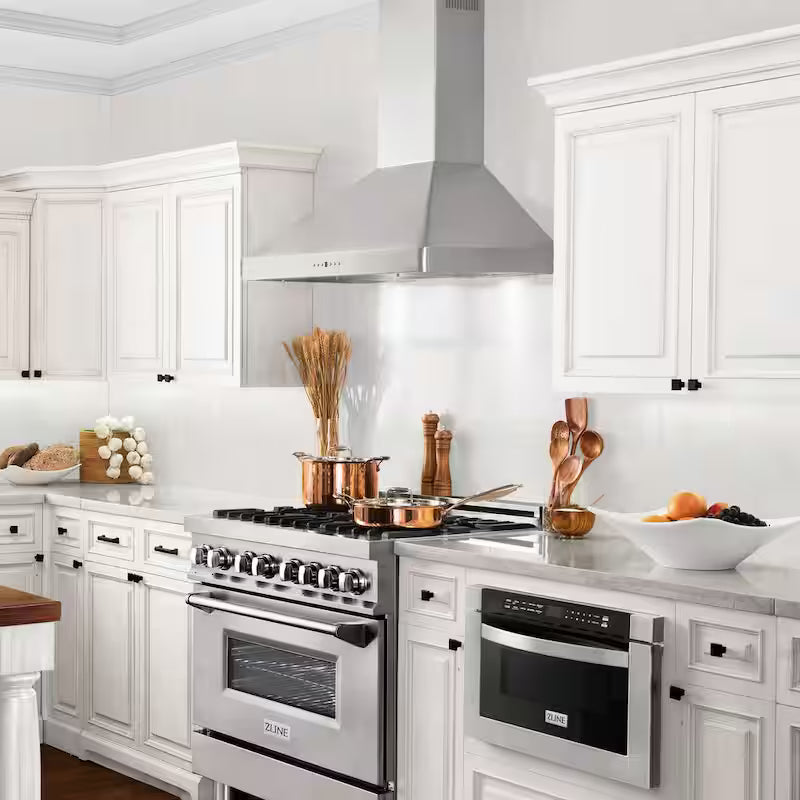 30 in. 400 CFM Convertible Wall Mount Range Hood in Stainless Steel T479539