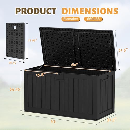 120 Gallon Waterproof Resin Deck Box E867