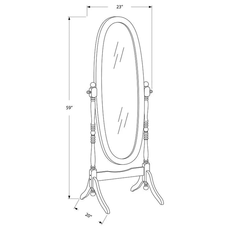 Oval Merlot Cheval Mirror with Stand P282571