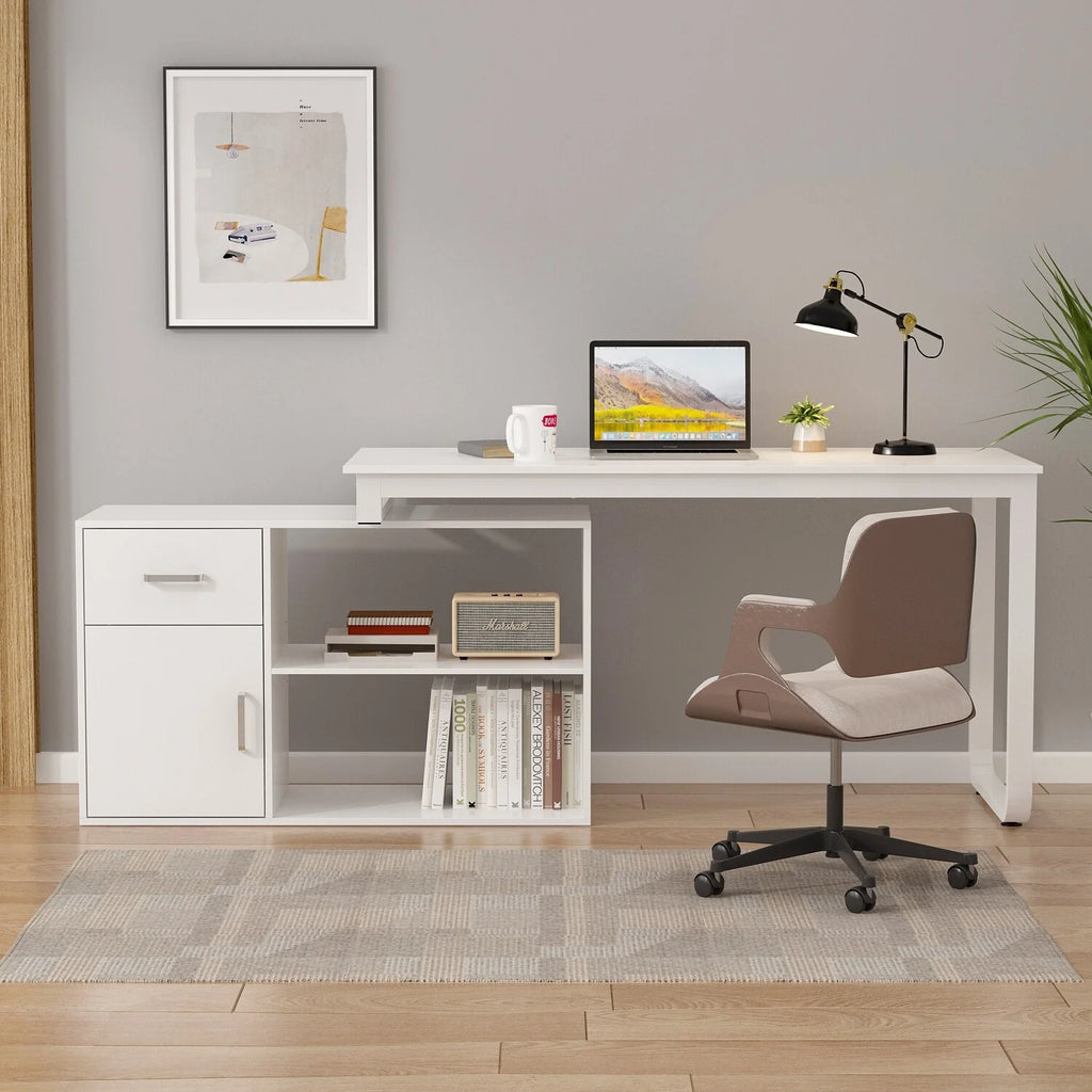 55" L Shaped Storage Computer Desk G898150