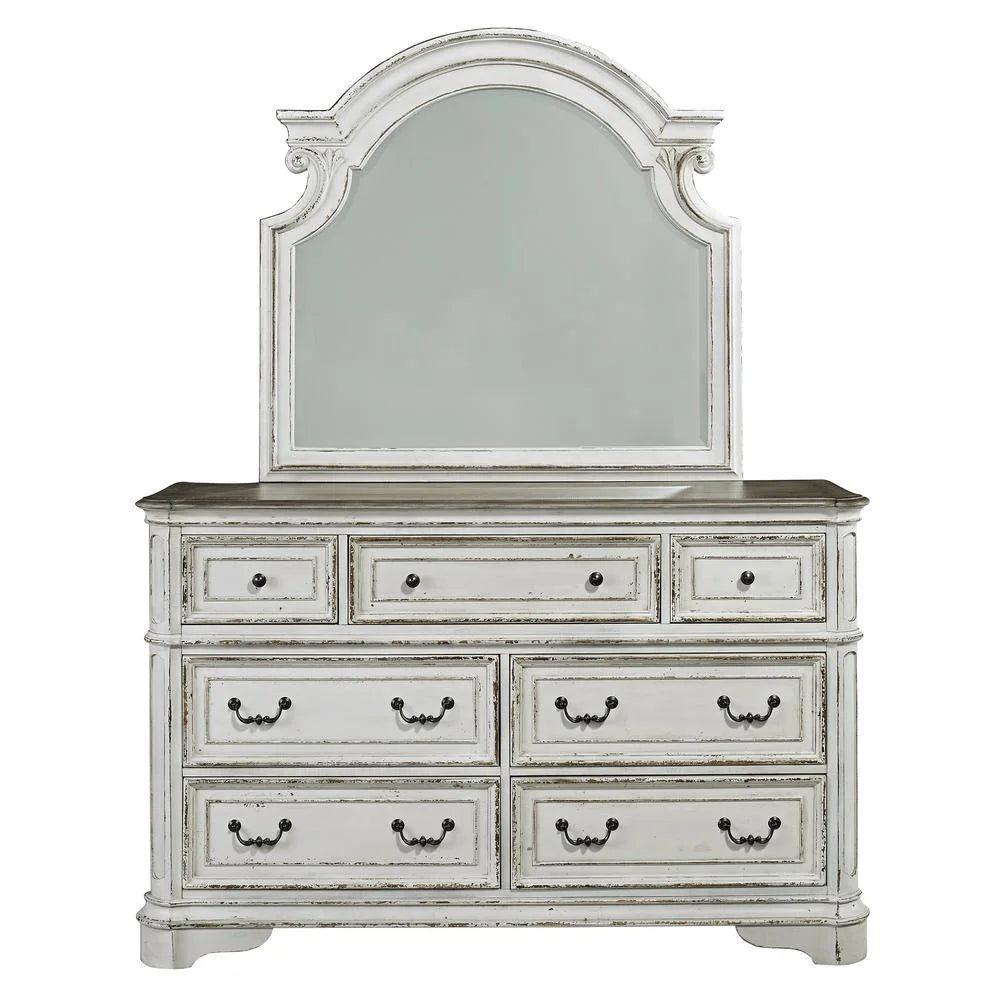 White Dresser & Mirror Y9240