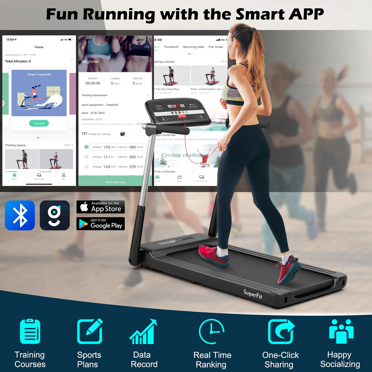 2.25HP Folding LED Treadmill R706