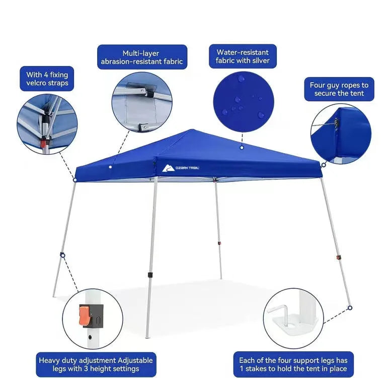 Blue 10 ft x 10 ft Outdoor Canopy T7501