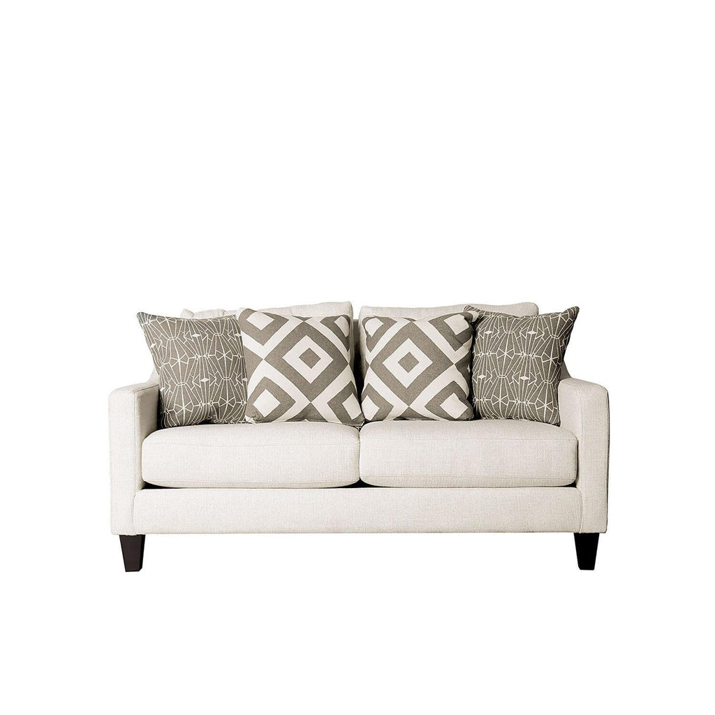 Ivory Fabric Sofa and Loveseat X107