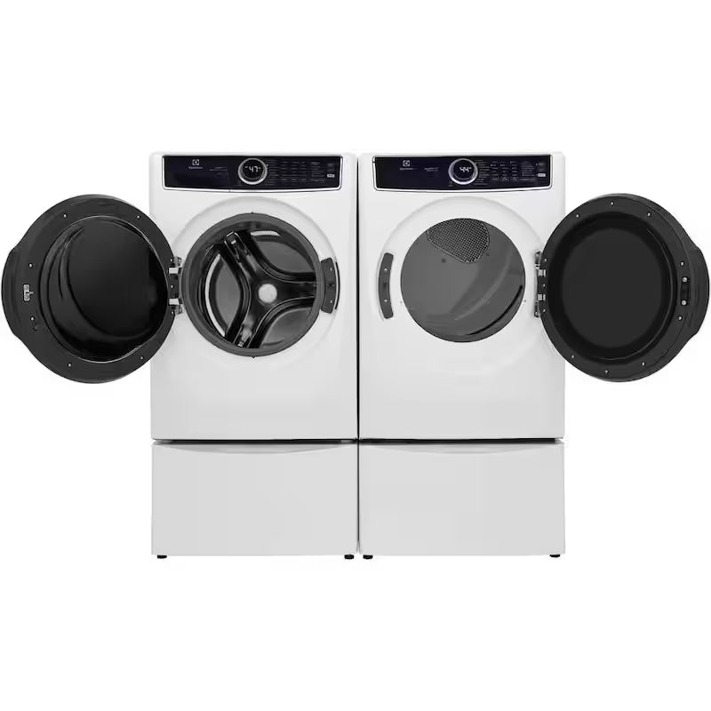 White Laundry Pedestal with Storage Drawer Z39369