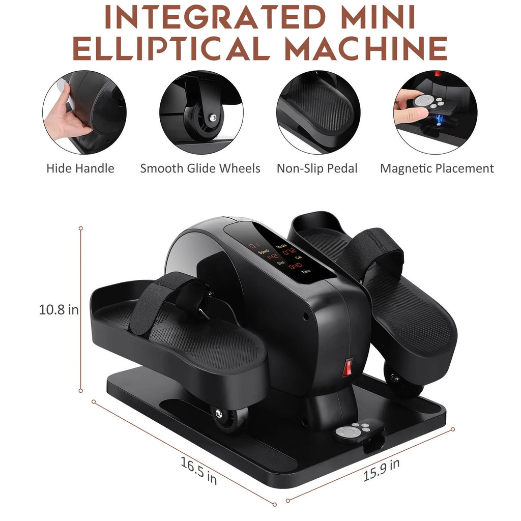 Under Desk Elliptical Machine with Remote Control, 12 Speed 9 Resistance D449594