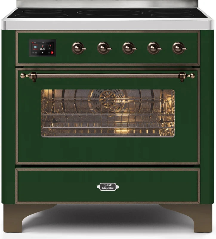 Emerald Green Induction Range with Electric Oven P122022