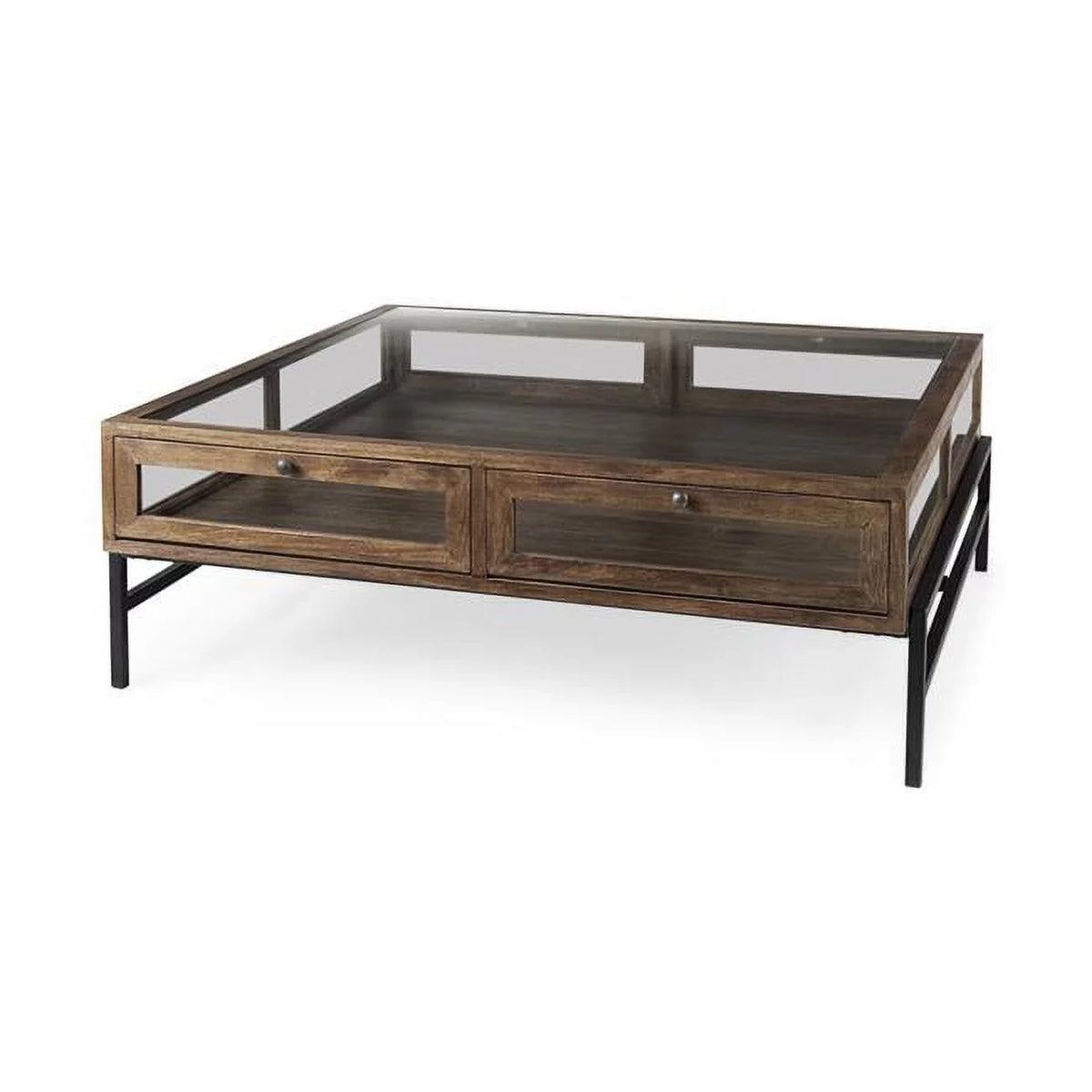 Dark Brown Rustic Coffee Table B937