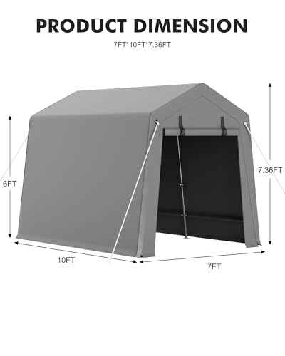 6x8 FT Waterproof Portable Storage Shed K583859
