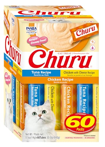 Grain-Free Lickable Creamy Cat Treat 60 Servings Tuna & Chicken R5691