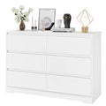 White 6 Drawer Wood Dresser G79326