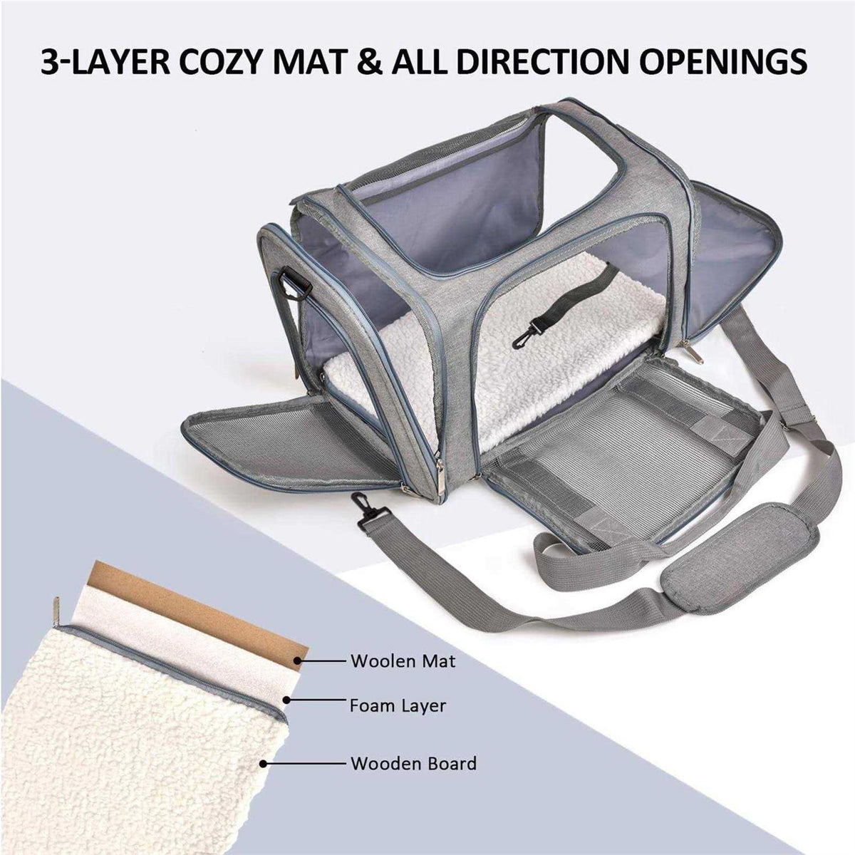 Pet Carrier for Cats, Dogs and Puppies C631