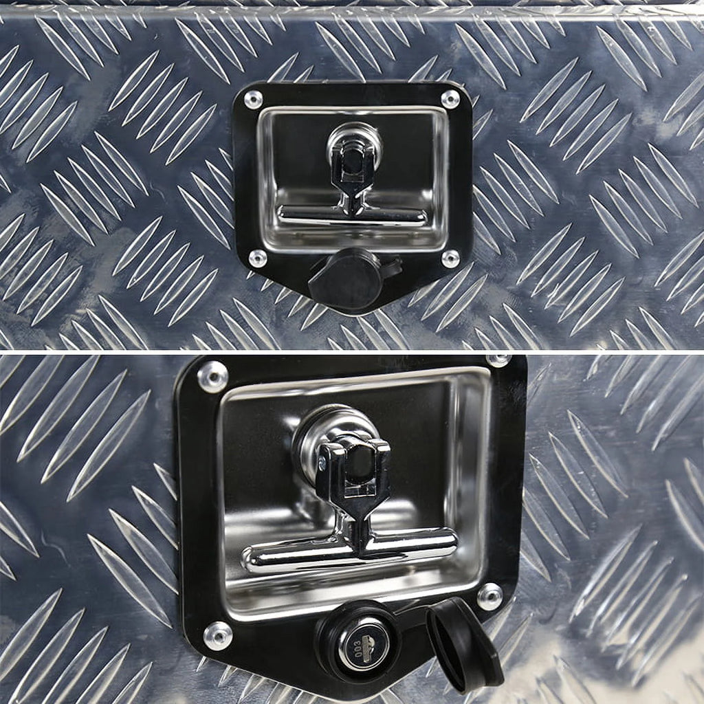 Aluminum Truck Bed Storage Tool Box with Lock V686