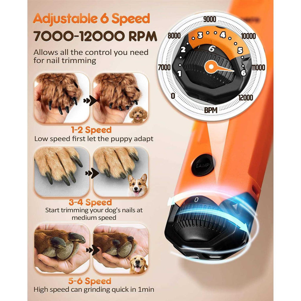 Adjustable 6 Speed Dog Nail Grinder L45438