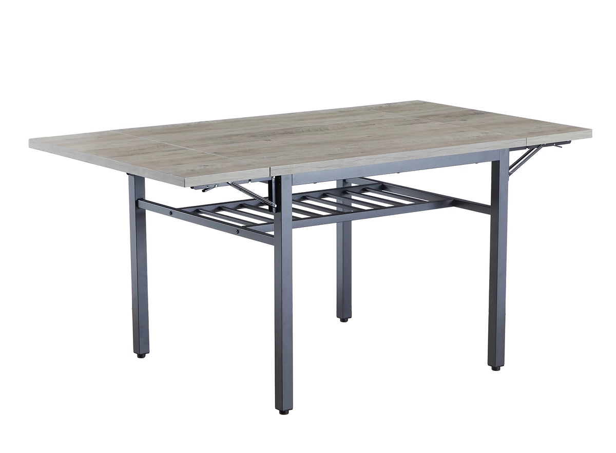 Folding Drop Leaf Dining Table with Shelf I448