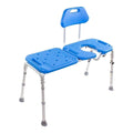 Blue Bath Transfer Bench with Cutout M538