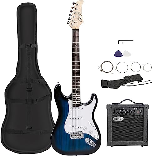 39" Full Size Electric Guitar with Amp Case and Accessories Pack Blue Z2832