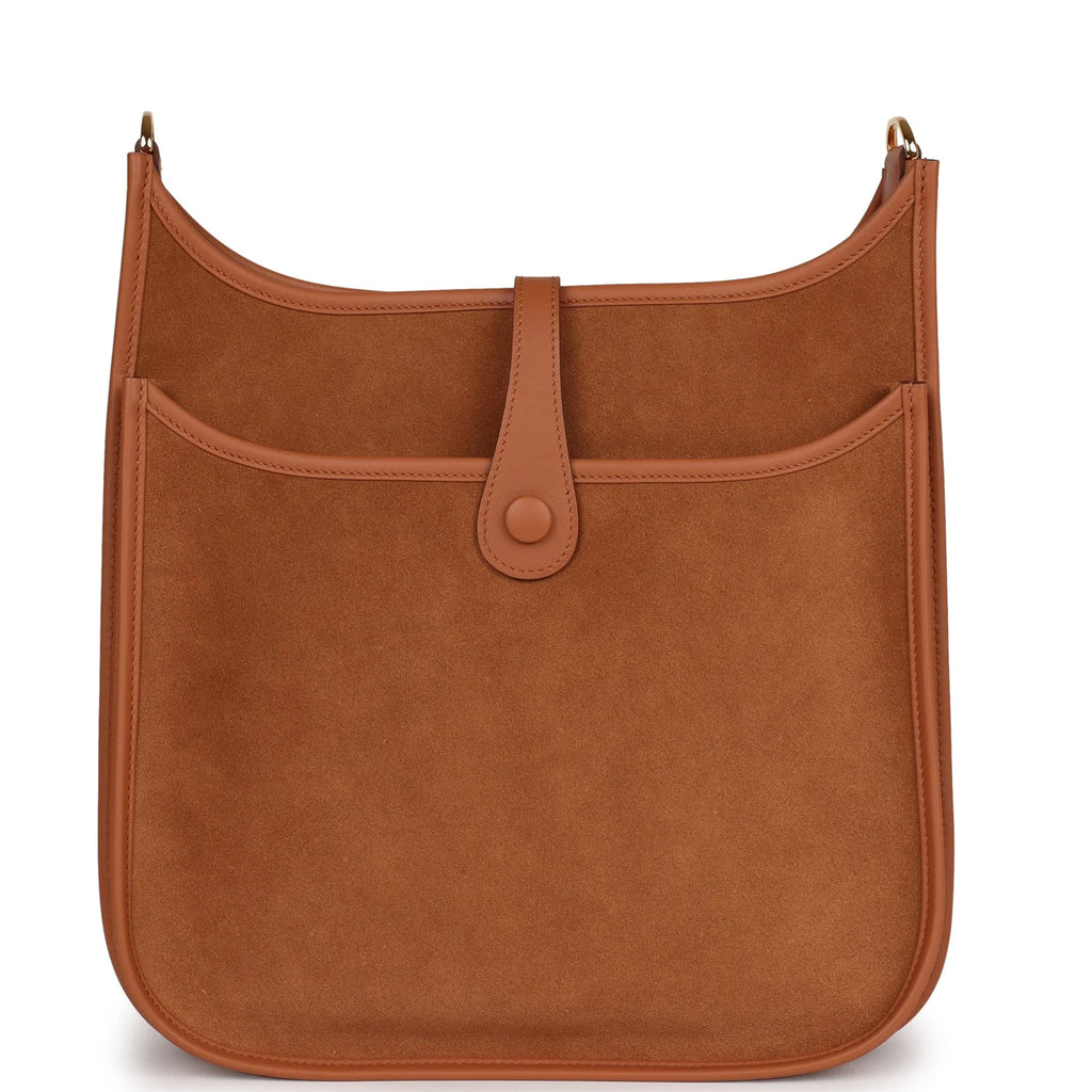 Gold Leather Crossbody Bag K60337