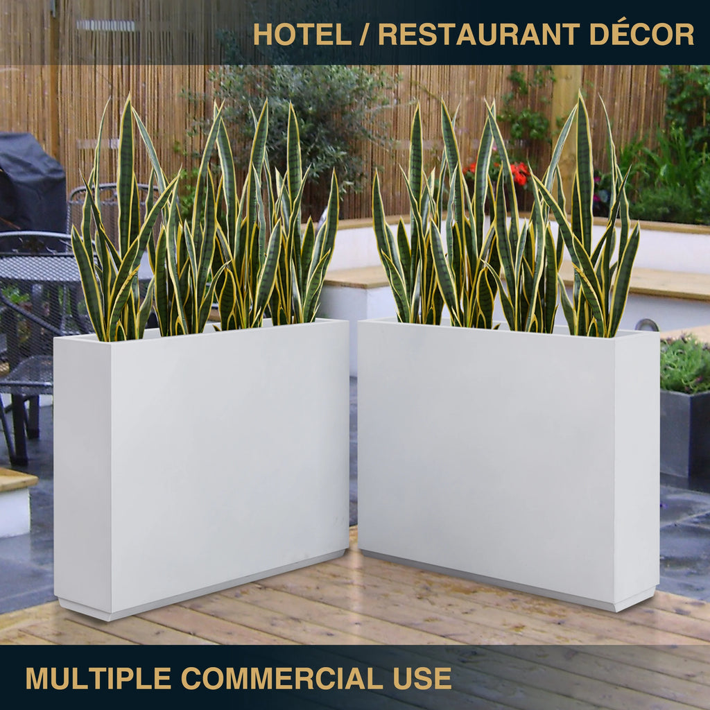 White Metal Planter Box Z607694