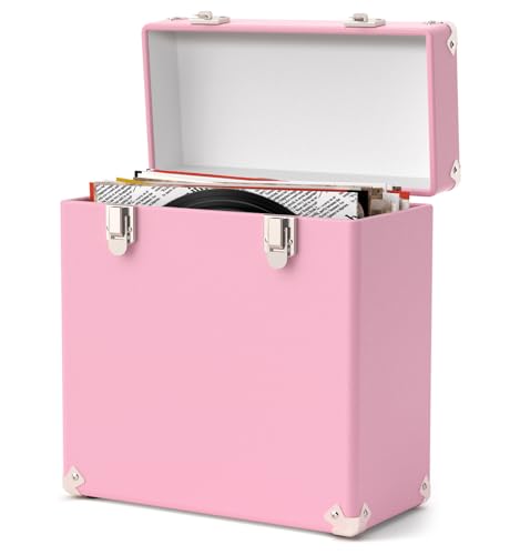 Vinyl Storage and Carrying Case Waterproof Portable Organizer Holds 50 7-12 Inch Records Z976170