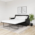 Black Faux Leather Queen Sofa Sleeper D697