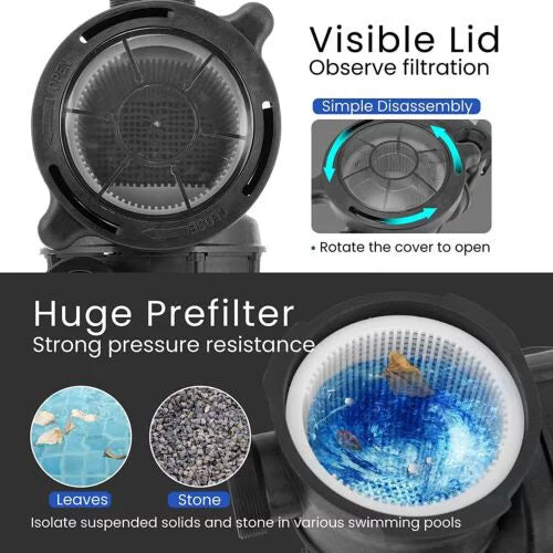 2.0HP Swimming Pool Pump with Strainer Filter A6301