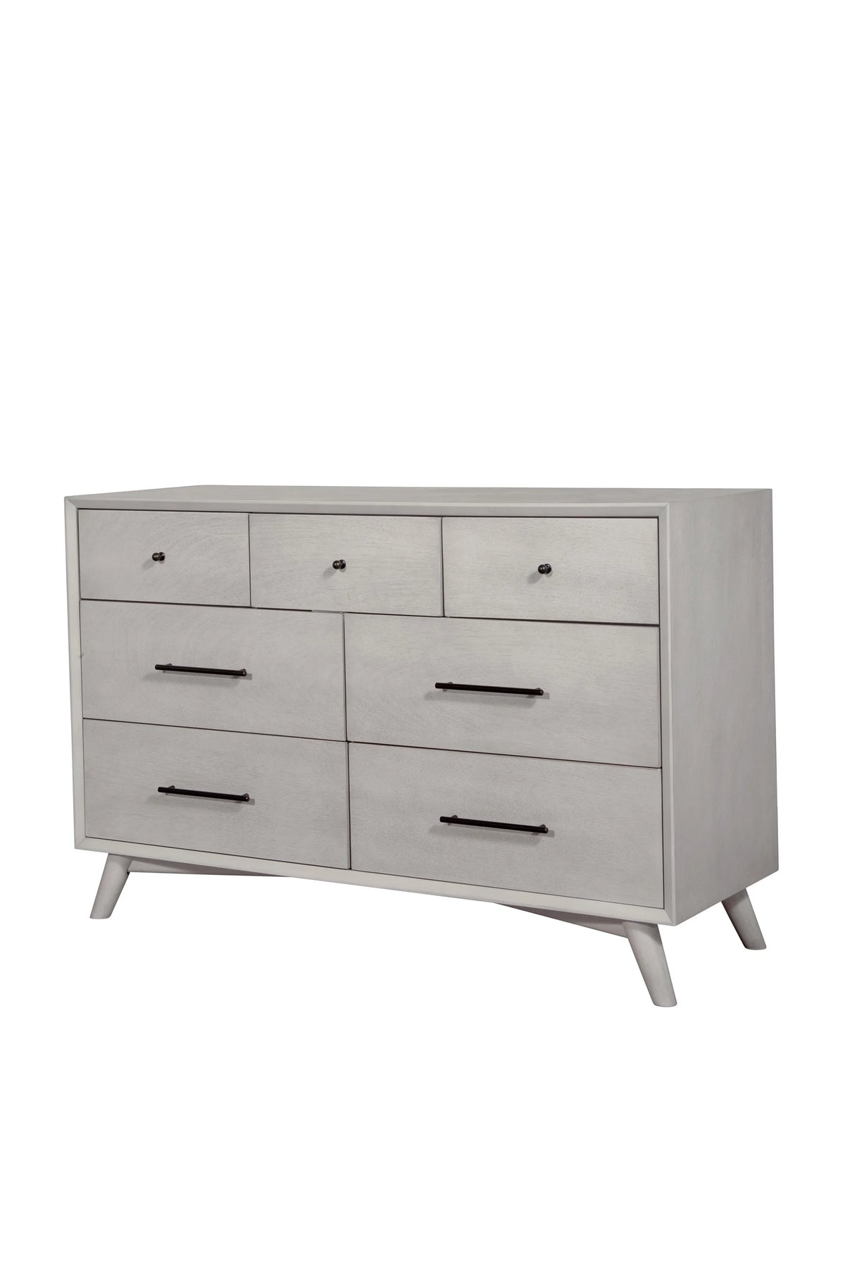 Gray Solid Wood Seven Drawer Double Dresser U795