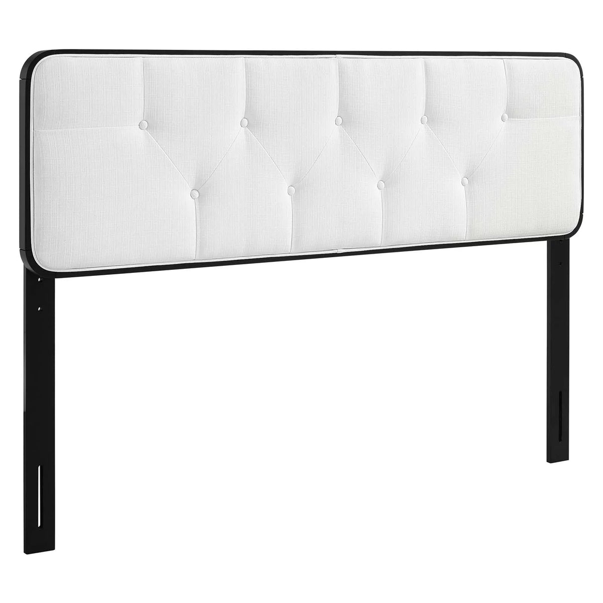 Tufted Twin Fabric and Wood Headboard Y577903