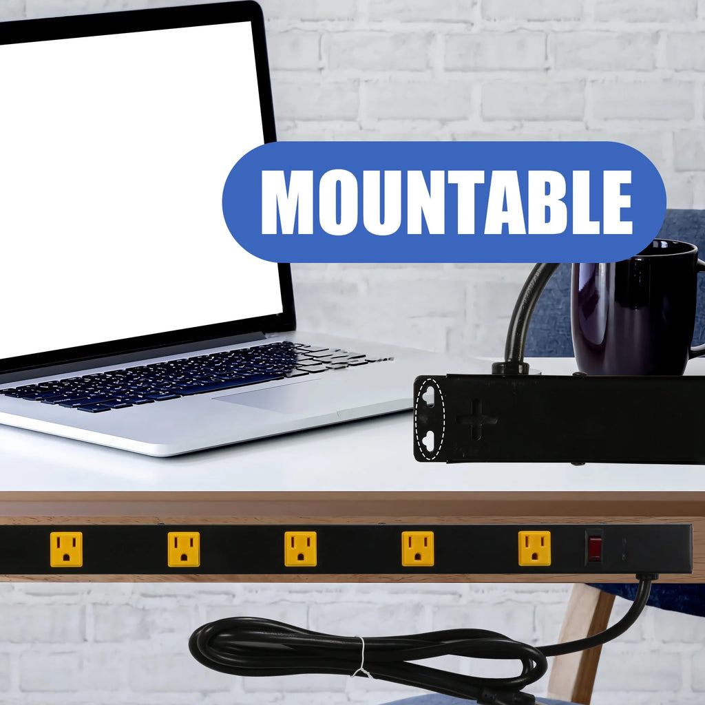 Surge Protector Power Strip with Outlets and USB Charging Ports 6-Foot Cord Black G942