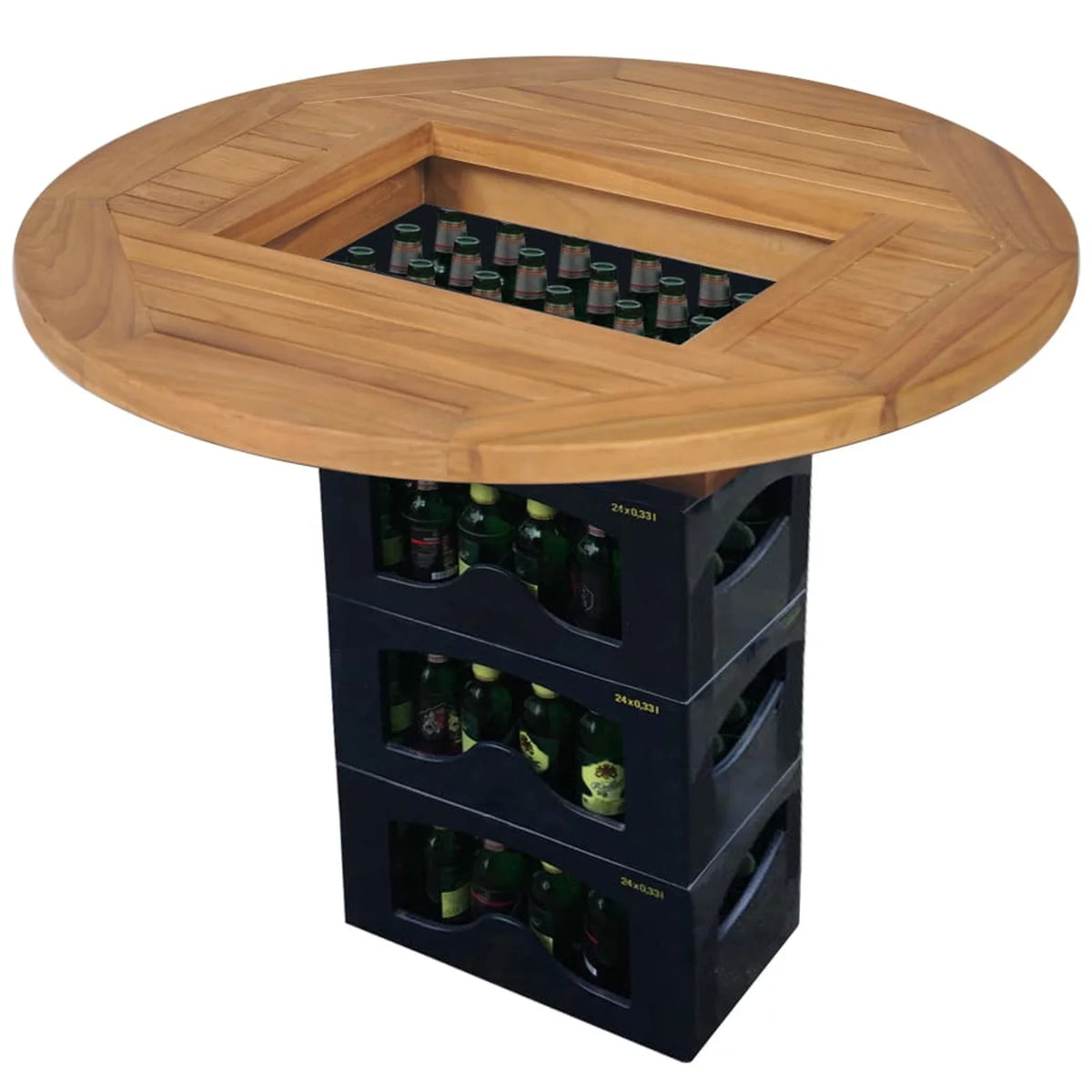 Crate Tabletop Teak 27.6" Z575