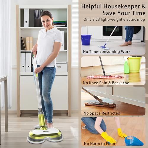Cordless Electric Spin Mop with Water Spray Y3699