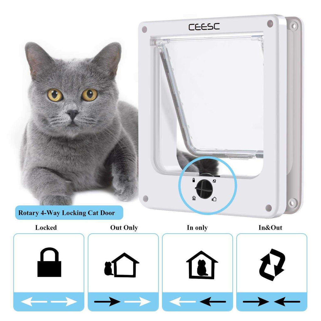 Cat Magnetic Pet Door 4 Way Lock V3974