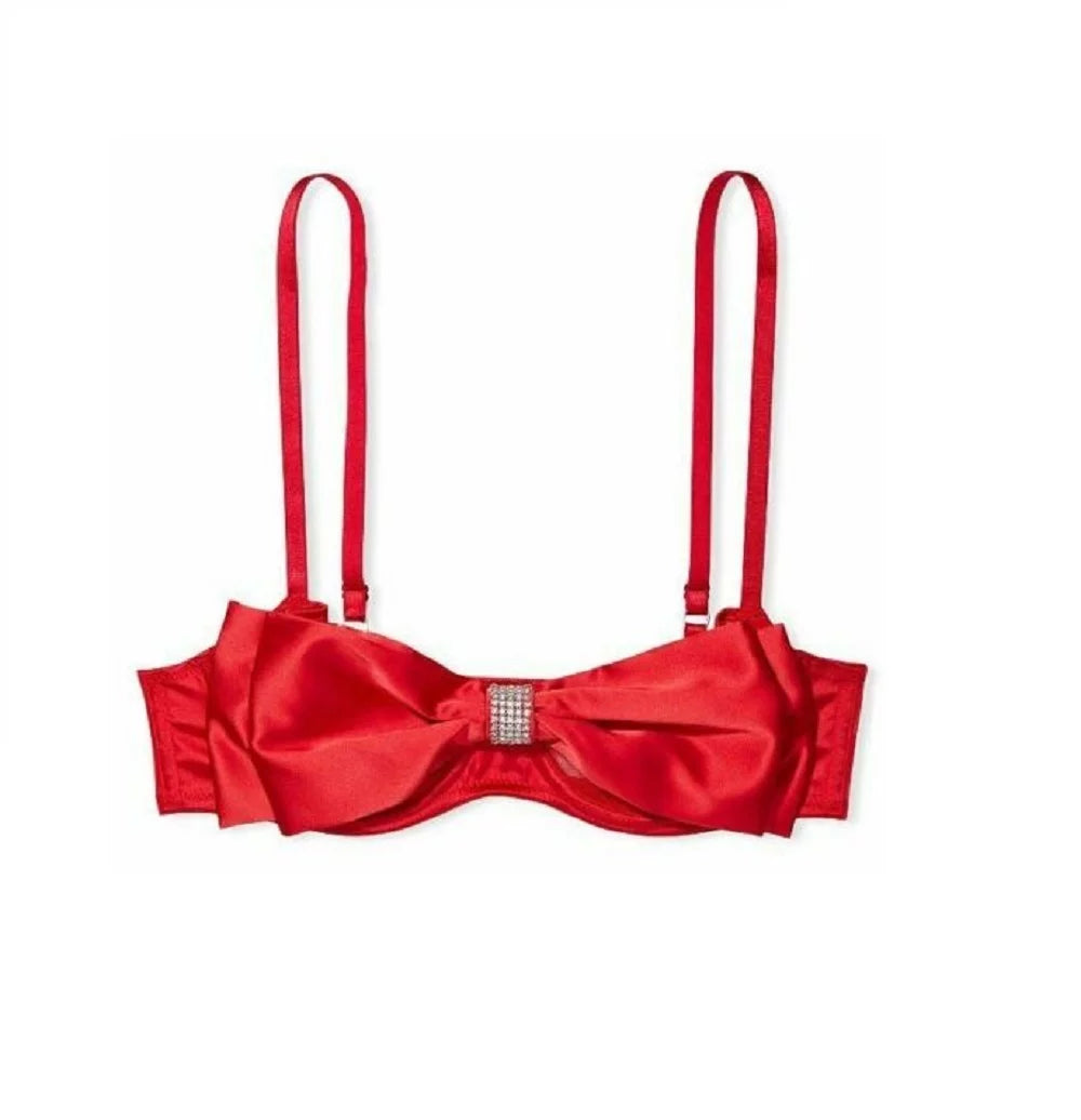 Red Sheer Mesh Balconette Bra 34DDD E535939