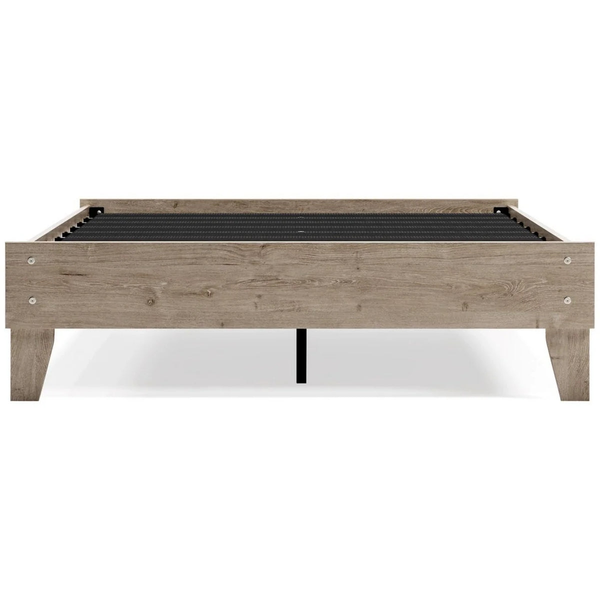 Full Size Platform Bed Low Profile Muted Brown Finish D9365