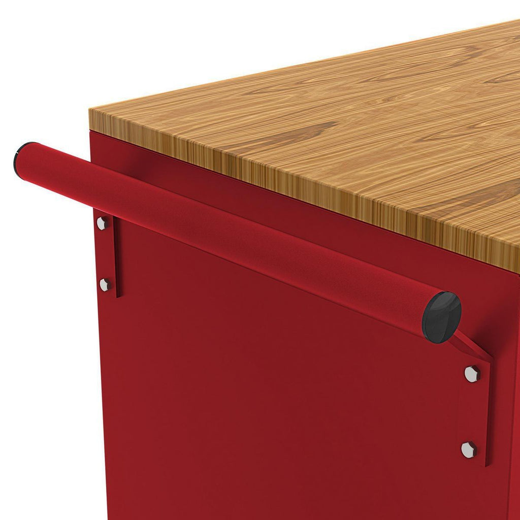 46 in. Mobile Workbench with Solid Wood Top T332